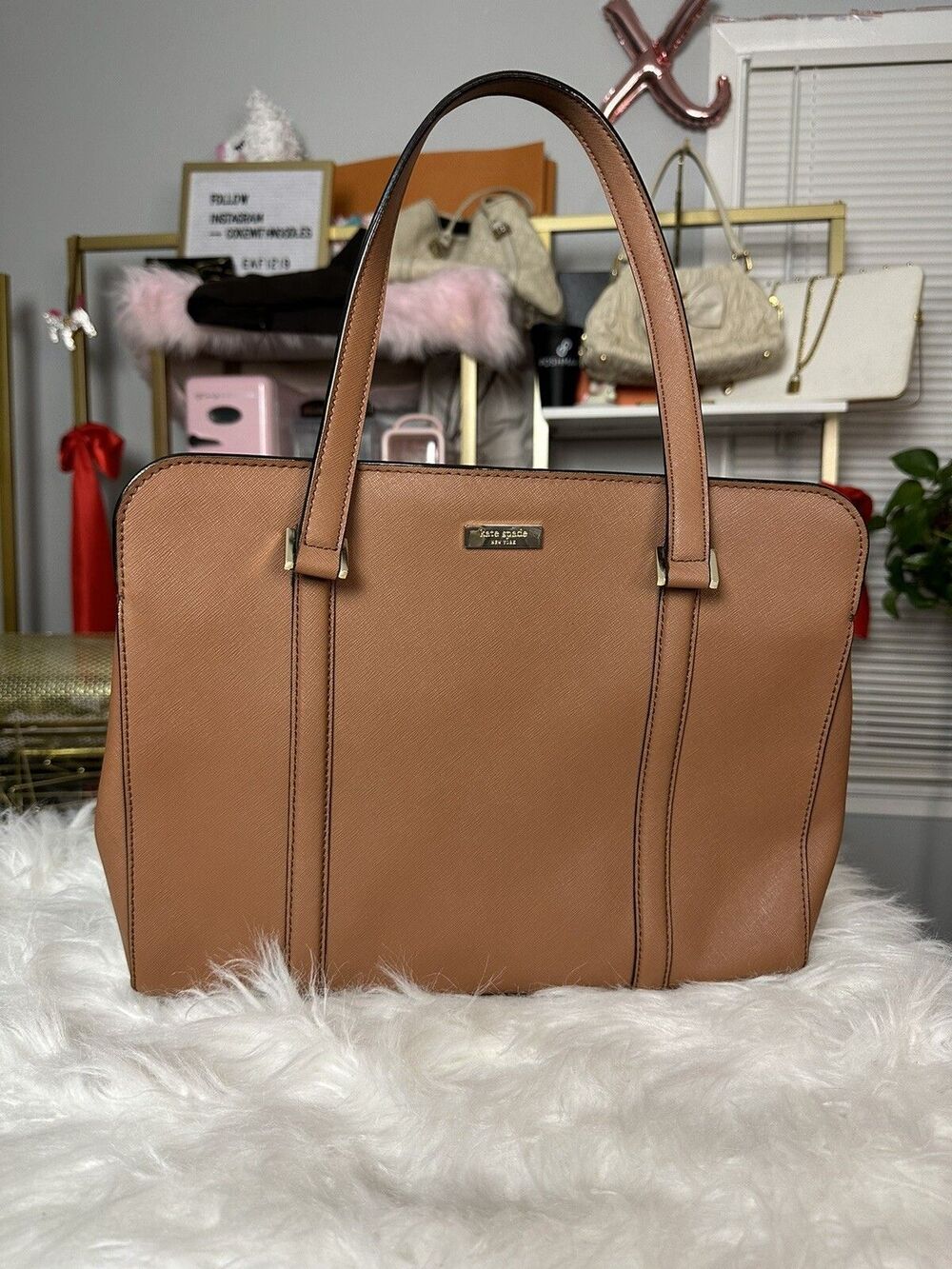 KATE SPADE NEWBURY LANE MILES TOASTED ALMOND Large Tote